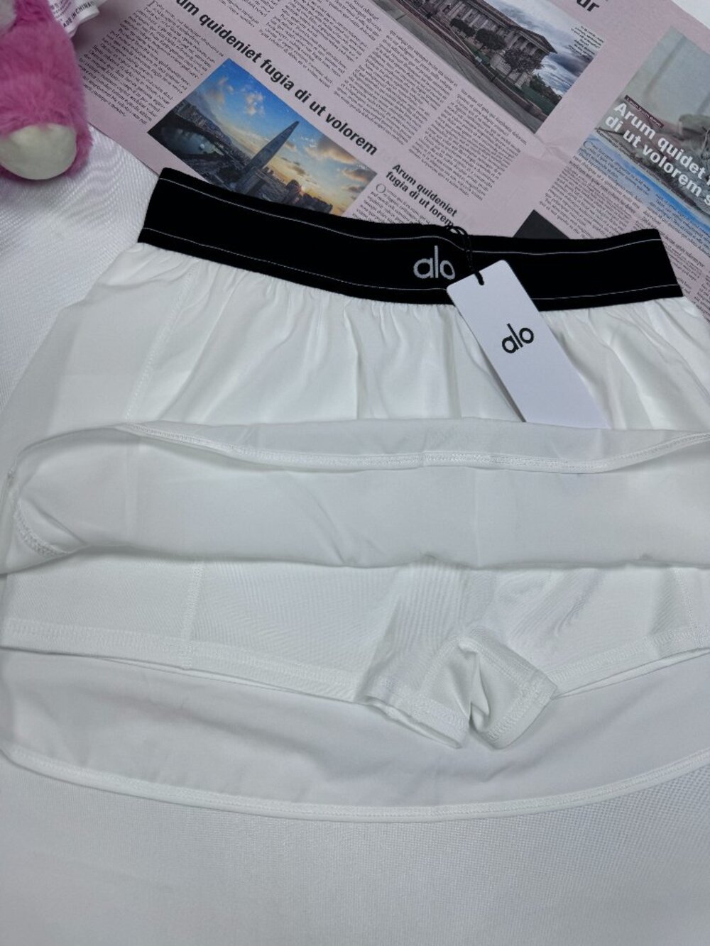 NWT 🤍 Alo Yoga Match Point Tennis Skirt White Built In Shorts Activewear 😘 - Picture 5 of 7